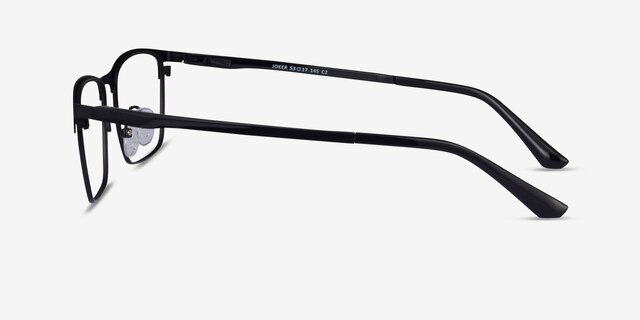 Joker Black MetalEyeglass Frames from EyeBuyDirect, Side View