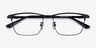 Joker Black MetalEyeglass Frames from EyeBuyDirect, Closed View