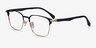 Sapporo Black Gold MetalEyeglass Frames from EyeBuyDirect, Angle View