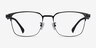 Sapporo Black MetalEyeglass Frames from EyeBuyDirect, Front View