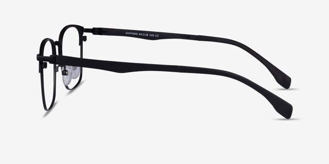 Sapporo Black MetalEyeglass Frames from EyeBuyDirect, Side View