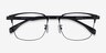 Sapporo Black MetalEyeglass Frames from EyeBuyDirect, Closed View