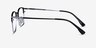 Below Black Silver MetalEyeglass Frames from EyeBuyDirect, Side View