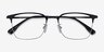 Below Black Gunmetal MetalEyeglass Frames from EyeBuyDirect, Closed View