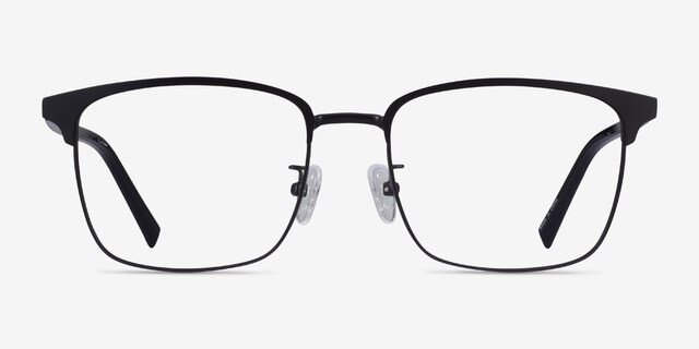 Terry Noir MétalMontures de lunettes de vue d'EyeBuyDirect, Vue de Face