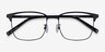 Terry Noir MétalMontures de lunettes de vue d'EyeBuyDirect, Vue Rapprochée