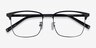 Terry Black Gunmetal MetalEyeglass Frames from EyeBuyDirect, Closed View