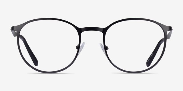 Gondola Matte Black Green MetalEyeglass Frames from EyeBuyDirect, Front View