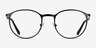 Gondola Matte Black Green MetalEyeglass Frames from EyeBuyDirect, Front View