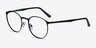 Gondola Matte Black Green MetalEyeglass Frames from EyeBuyDirect, Angle View