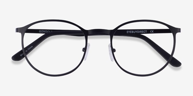 Gondola Matte Black Green MetalEyeglass Frames from EyeBuyDirect, Closed View