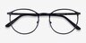 Gondola Matte Black Green MetalEyeglass Frames from EyeBuyDirect, Closed View