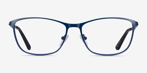 Lucas Navy Green Metal Eyeglass Frames