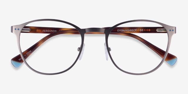 Ferguson Gunmetal Tortoise AcetateEyeglass Frames from EyeBuyDirect, Closed View