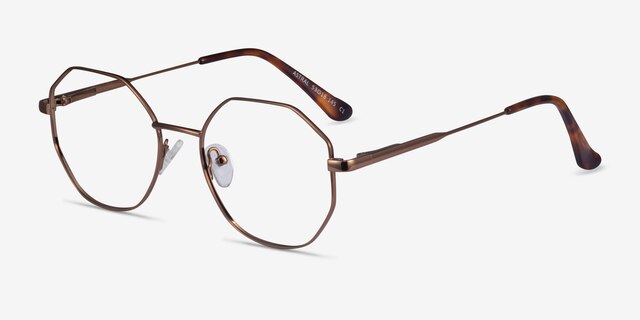 Astral Bronze MétalMontures de lunettes de vue d'EyeBuyDirect, Vue d'Angle