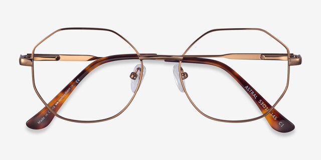 Astral Bronze MétalMontures de lunettes de vue d'EyeBuyDirect, Vue Rapprochée
