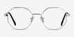 Astral Silver MetalEyeglass Frames from EyeBuyDirect, Front View