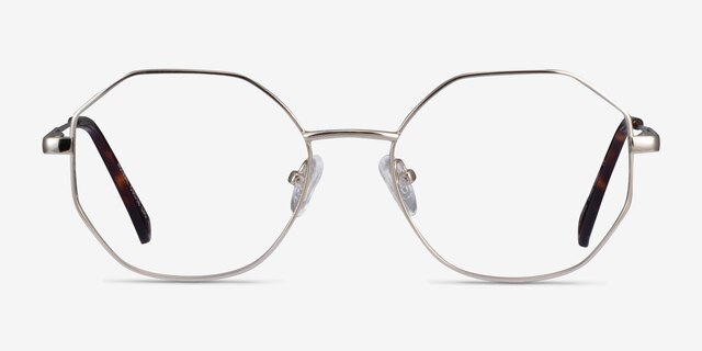 Astral Silver MetalEyeglass Frames from EyeBuyDirect, Front View