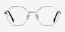 Astral Silver MetalEyeglass Frames from EyeBuyDirect, Front View