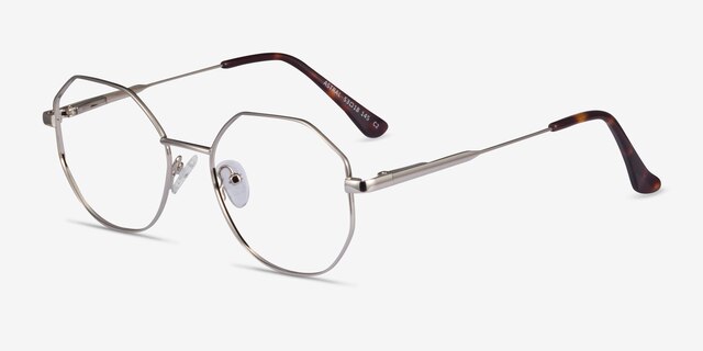 Astral Silver MetalEyeglass Frames from EyeBuyDirect, Angle View