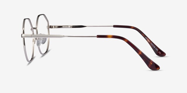 Astral Silver MetalEyeglass Frames from EyeBuyDirect, Side View
