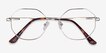 Astral Silver MetalEyeglass Frames from EyeBuyDirect, Closed View