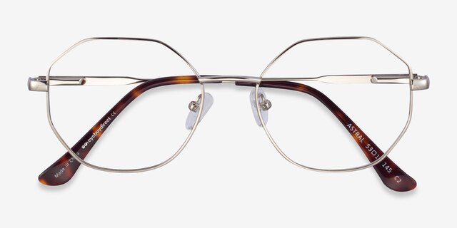 Astral Silver MetalEyeglass Frames from EyeBuyDirect, Closed View