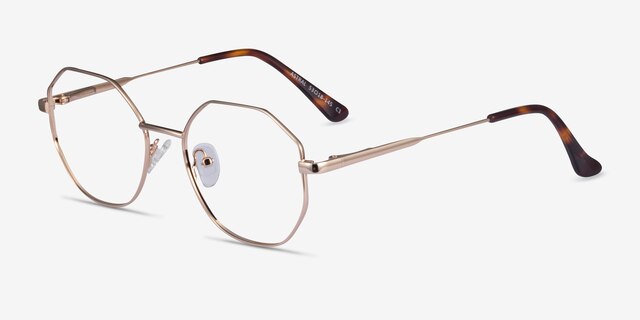 Astral Gold MetalEyeglass Frames from EyeBuyDirect, Angle View