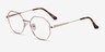 Astral Gold MetalEyeglass Frames from EyeBuyDirect, Angle View