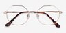 Astral Gold MetalEyeglass Frames from EyeBuyDirect, Closed View