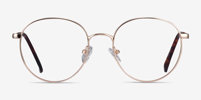 Haiku Golden MetalEyeglass Frames from EyeBuyDirect, Front View