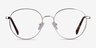 Haiku Silver MetalEyeglass Frames from EyeBuyDirect, Front View