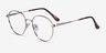 Haiku Silver MetalEyeglass Frames from EyeBuyDirect, Angle View