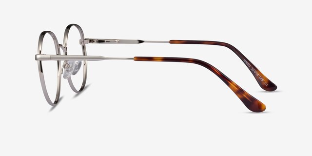 Haiku Silver MetalEyeglass Frames from EyeBuyDirect, Side View