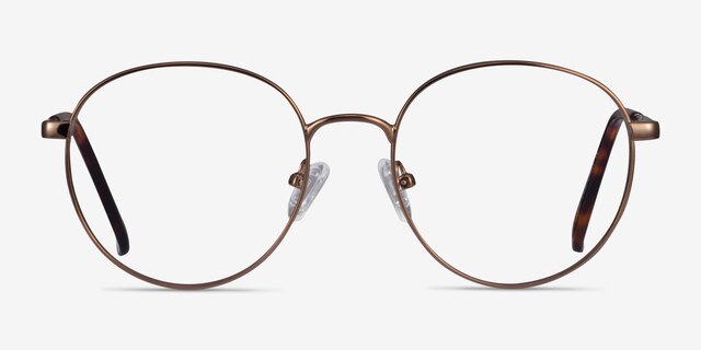 Haiku Bronze MetalEyeglass Frames from EyeBuyDirect, Front View