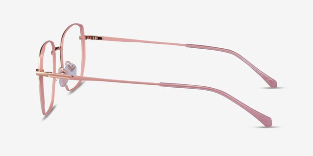 Genuine Rose Gold Pink MetalEyeglass Frames from EyeBuyDirect, Side View