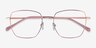 Genuine Rose Gold Pink MetalEyeglass Frames from EyeBuyDirect, Closed View