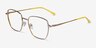 Genuine Gold Yellow MetalEyeglass Frames from EyeBuyDirect, Angle View