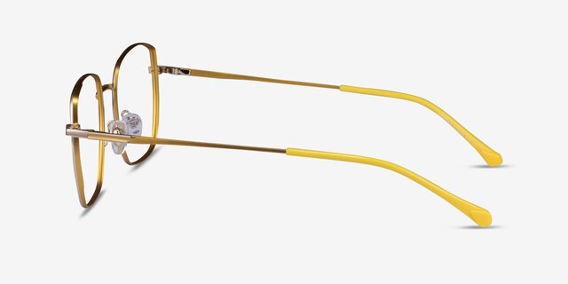 Genuine Gold Yellow MetalEyeglass Frames from EyeBuyDirect, Side View