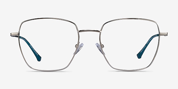 Genuine Silver Green Metal Eyeglass Frames