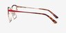 Ines Burgundy Gold MetalEyeglass Frames from EyeBuyDirect, Side View