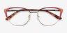Ines Burgundy Gold MetalEyeglass Frames from EyeBuyDirect, Closed View