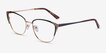 Ines Black Gold MetalEyeglass Frames from EyeBuyDirect, Angle View