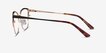 Ines Black Gold MetalEyeglass Frames from EyeBuyDirect, Side View