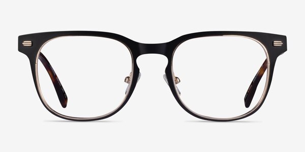 Fleming Matte Black Gold Métal Montures de lunettes de vue