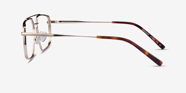 Granary Gold MetalEyeglass Frames from EyeBuyDirect, Side View