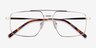 Granary Gold MetalEyeglass Frames from EyeBuyDirect, Closed View