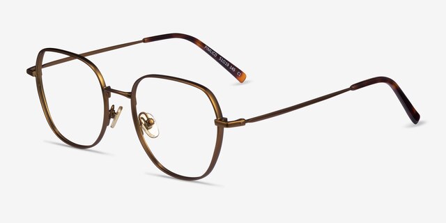 Pimlico Bronze MetalEyeglass Frames from EyeBuyDirect, Angle View