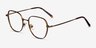 Pimlico Bronze MetalEyeglass Frames from EyeBuyDirect, Angle View