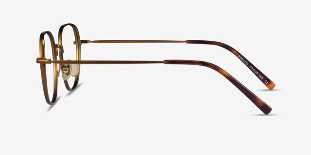Pimlico Bronze MetalEyeglass Frames from EyeBuyDirect, Side View